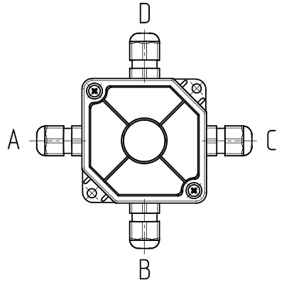 Коробка распределительная КР60х60х30, IP65