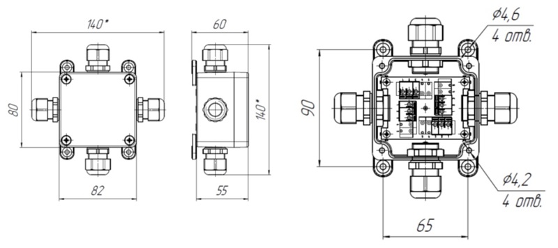 Разветвитель (сплиттер) интерфейсов CAN / DMX512 / M-Bus / Modbus RTU РИ АЯКС
